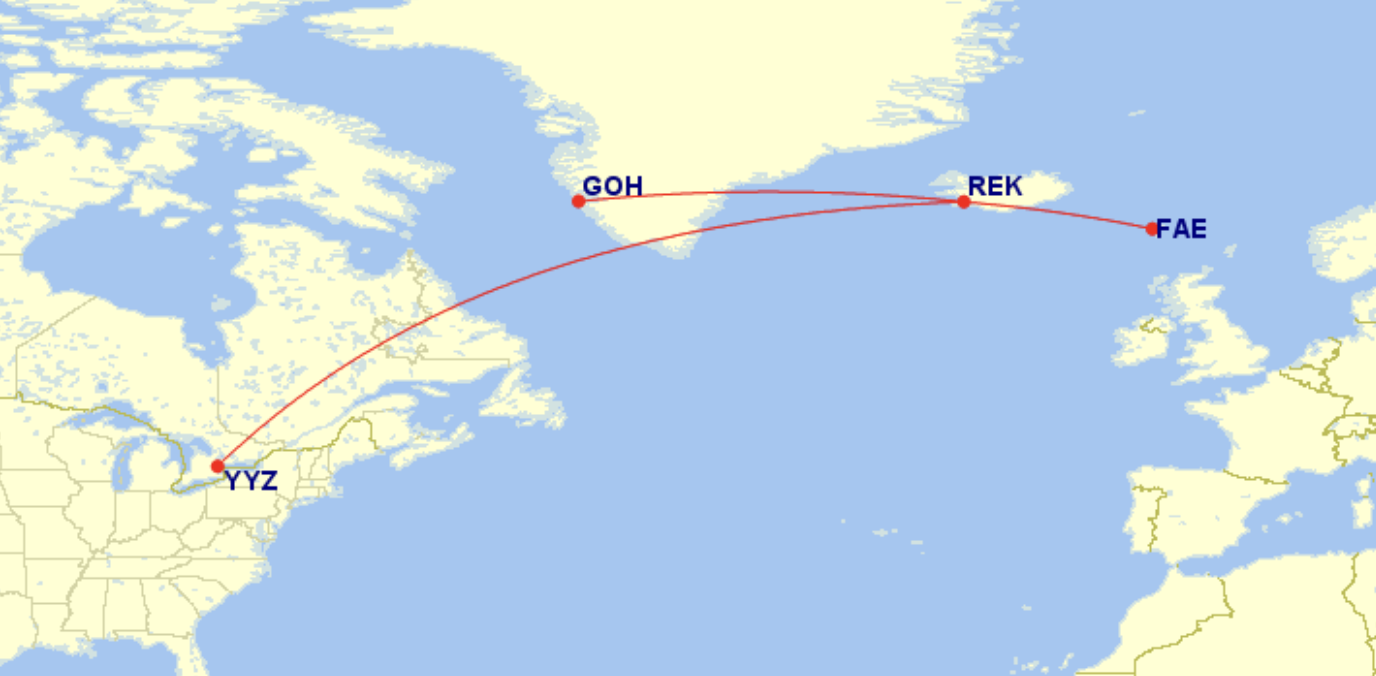 a map with a route